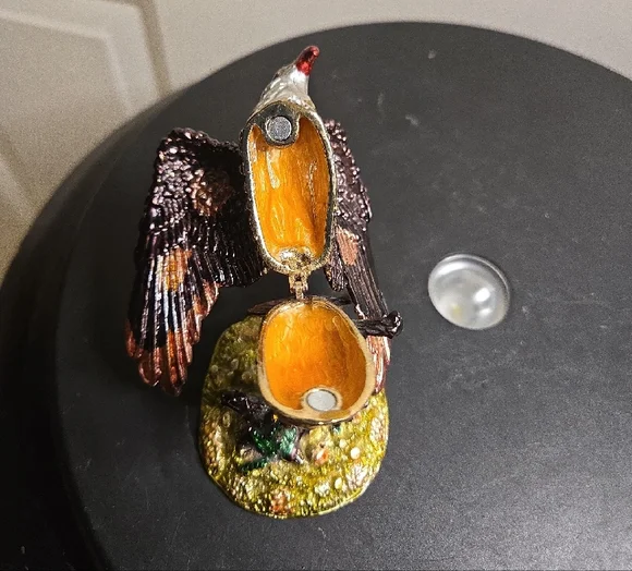 Elegant Bald Eagle Jeweled Trinket Box Objet d'art Release #20 "Majesty" - Picture 6 of 9